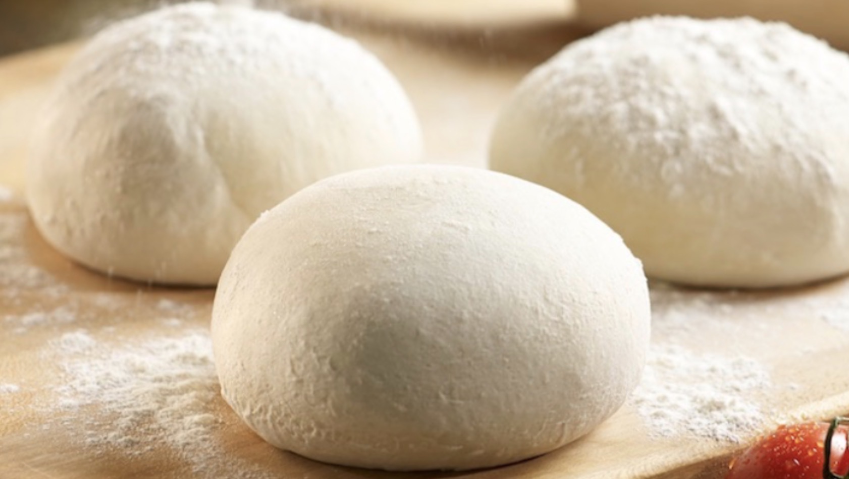 Finished pizza made with Forno Medici flash-frozen dough balls